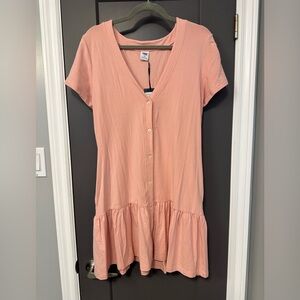 Smash + Tess Dusty Peach Button-Front Dress